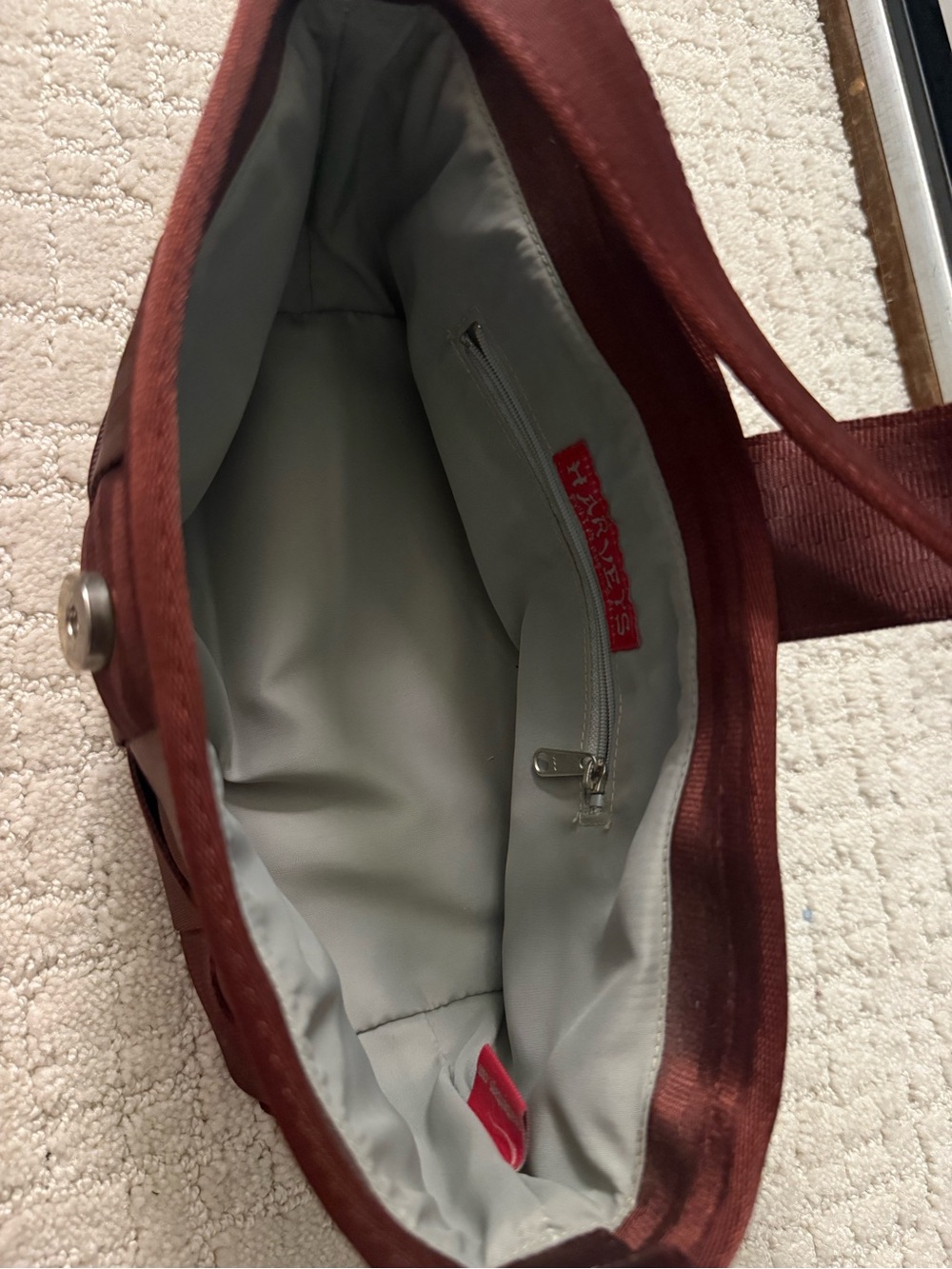Harvey’s Woven Satin Shoulder Bag in burnt Orange - Picture 3 of 6